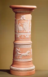 Pedestal &39;Electra&39;, Union Porcelain Works, 1876 (porcelana)